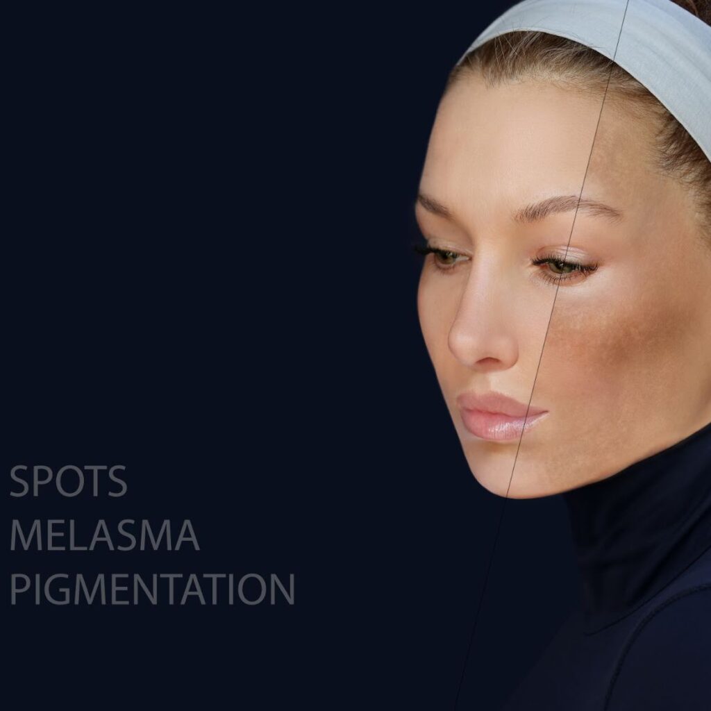 Person receiving facial treatment